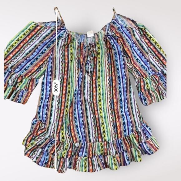 Ale by Alessandra Beach Blanket‎ Cold Shoulder Mini Coverup Size M/L Multicolor - Picture 5 of 10